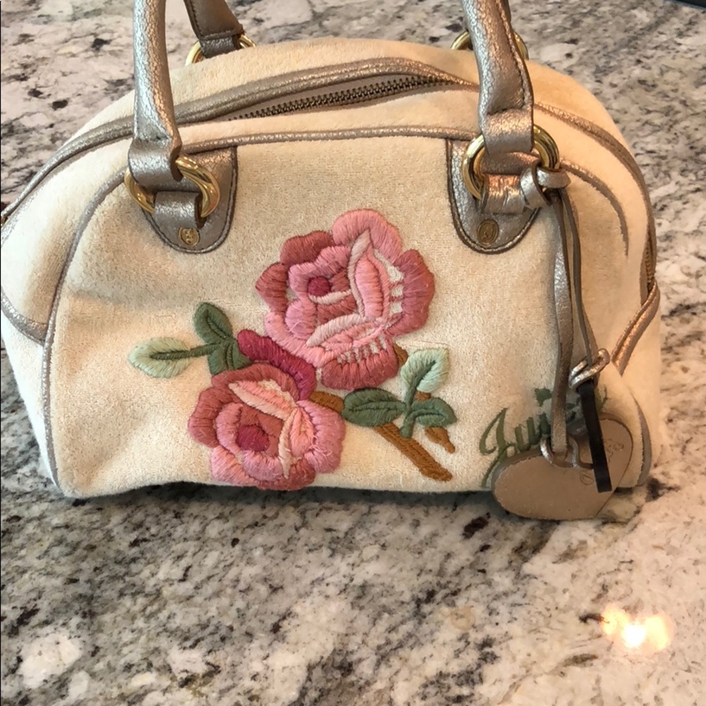 Juicy Couture Rose Embroidered Purse